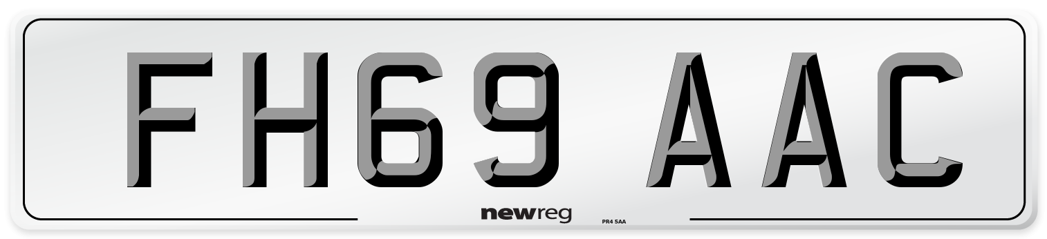 FH69 AAC Number Plate from New Reg